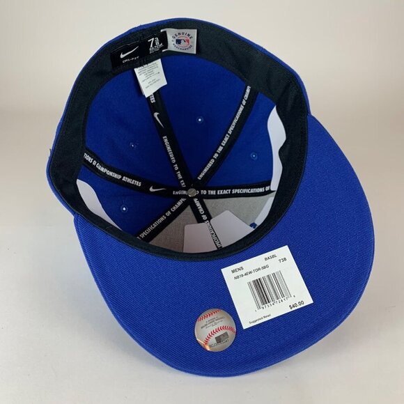 Toronto Blue Jays MLB Blue Nike Pro Cap Fitted Hat Mens 7 3/8 New - Picture 4 of 5